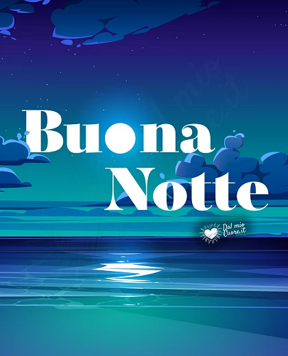 Buonanotte d'Estate Rinfrescante con Luna Piena che Brilla sul Mare