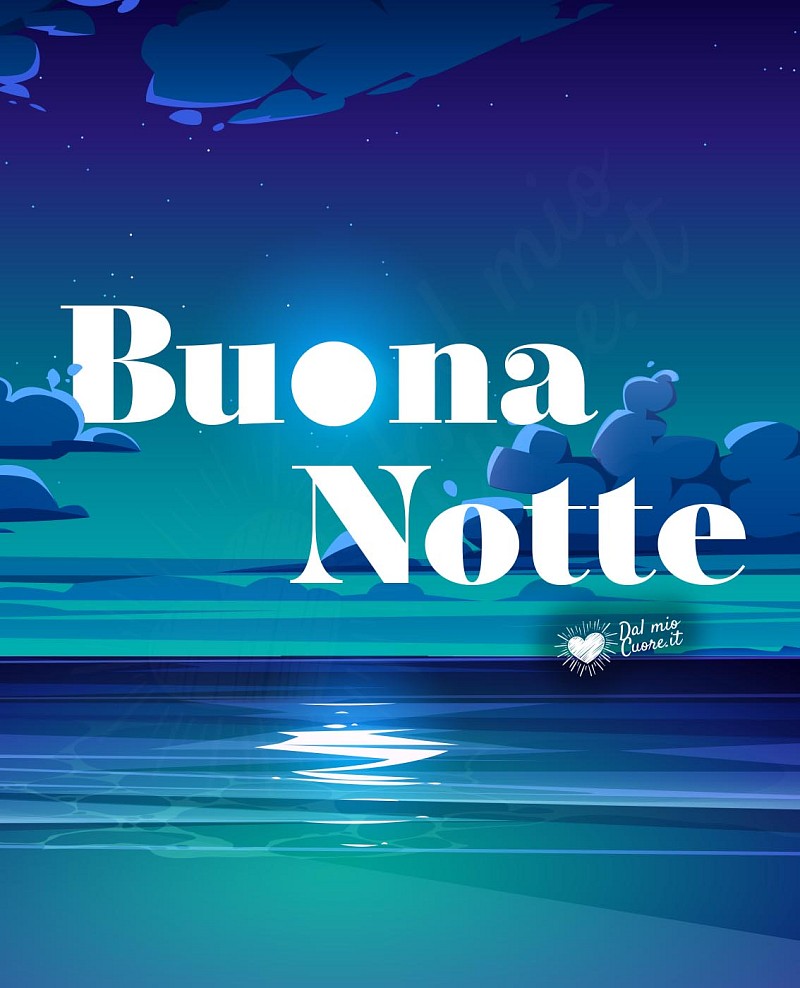 Buonanotte d'Estate Rinfrescante con Luna Piena che Brilla sul Mare