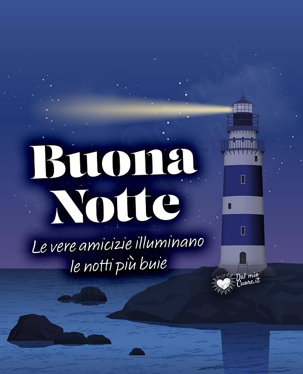 Le vere amicizie illuminano le notti più buie. Buona Notte