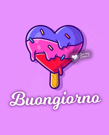 Buongiorno estivo (con gelato a forma di cuore)