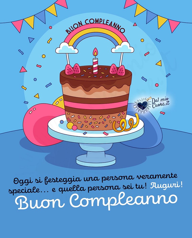 Oggi si festeggia una persona veramente speciale... e quella persona sei tu! Auguri! Buon Compleanno