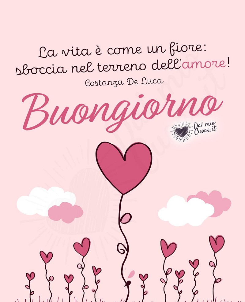 La vita è come un fiore: sboccia nel terreno dell'amore! Buongiorno