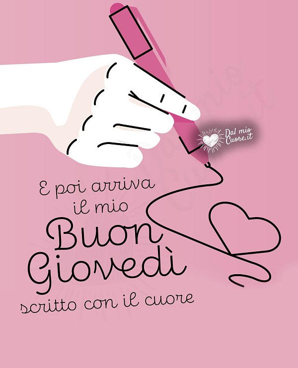 E poi arriva il mio buon giovedì, scritto con il cuore