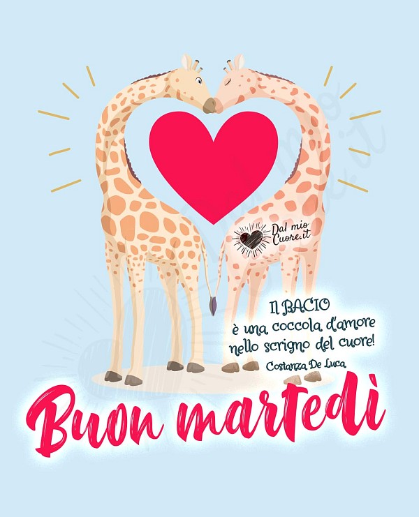 Il Bacio è una coccola d'amore nello scrigno del cuore! Buon martedì