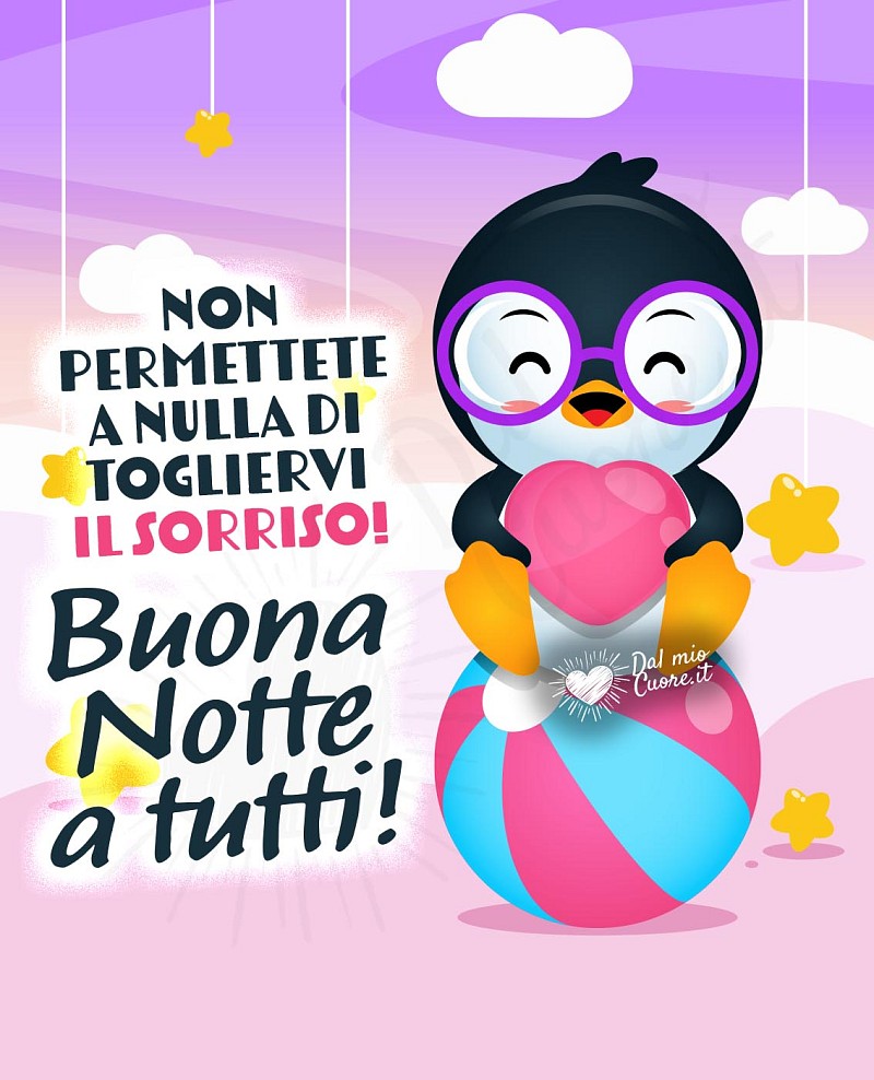 Non permettete a nulla di togliervi il sorriso! Buona notte a tutti