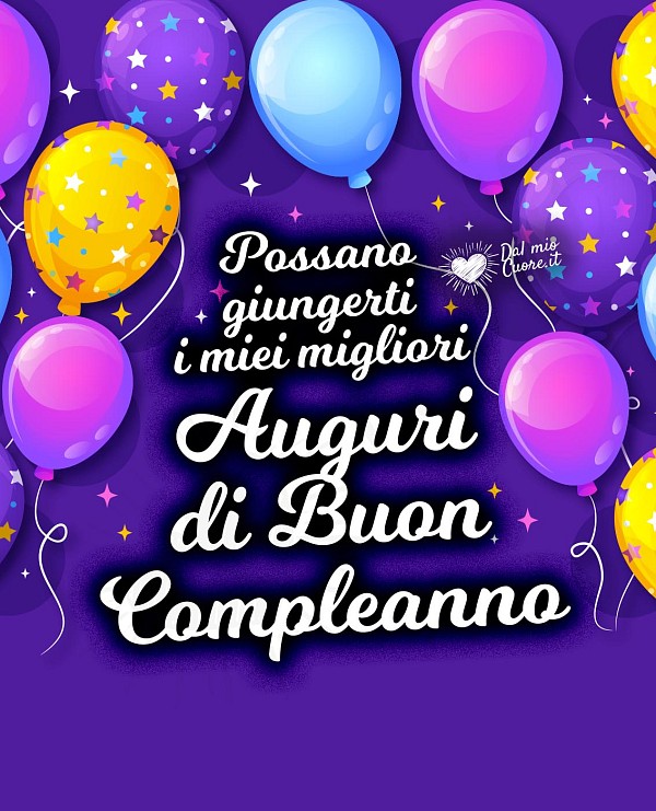Auguri di compleanno con palloncini