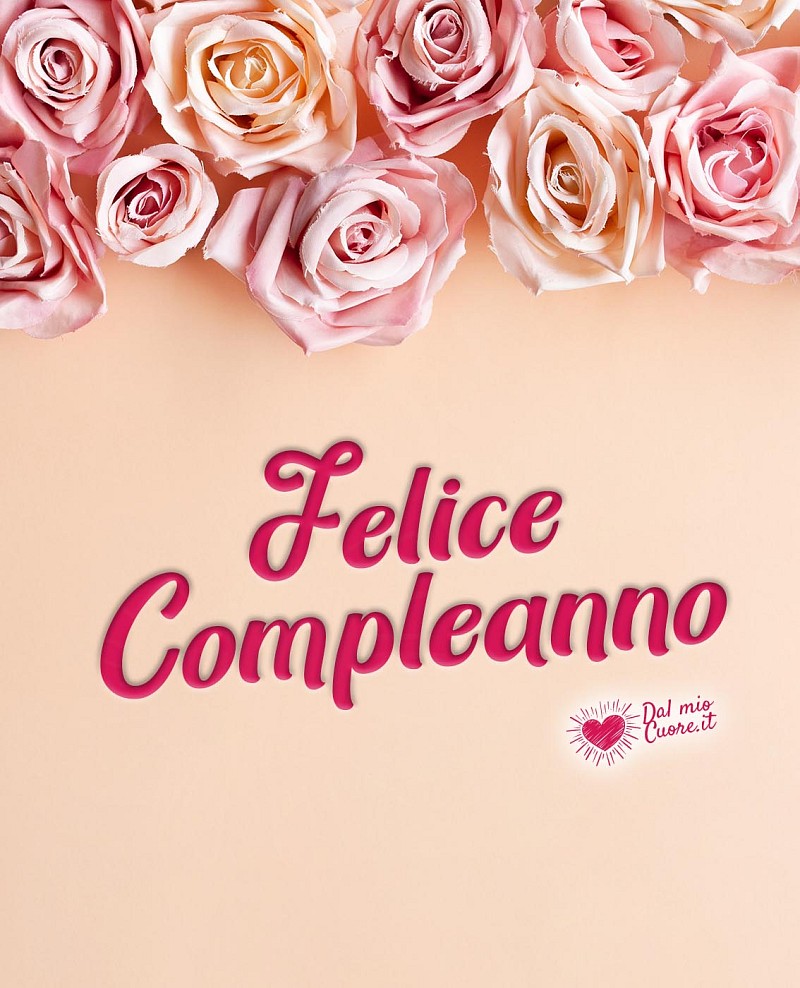 Felice compleanno con fiori