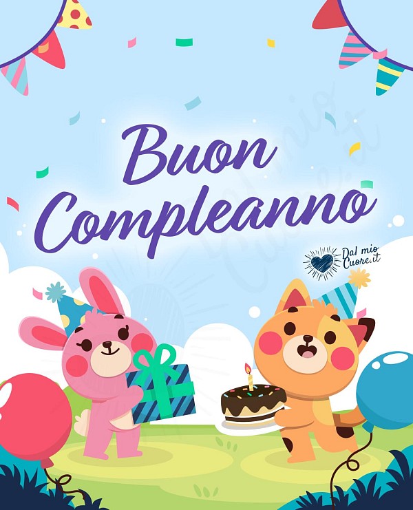 Buon compleanno immagini colorate