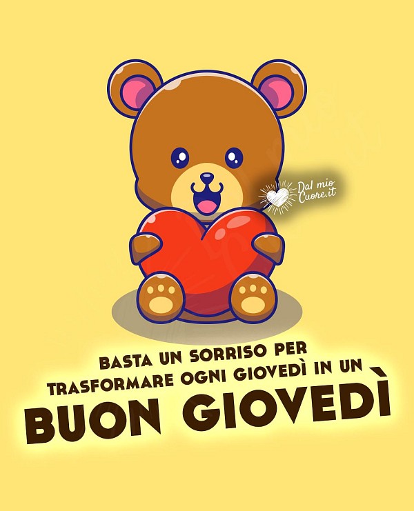 Basta un sorriso per trasformare ogni giovedì in un buon giovedì!
