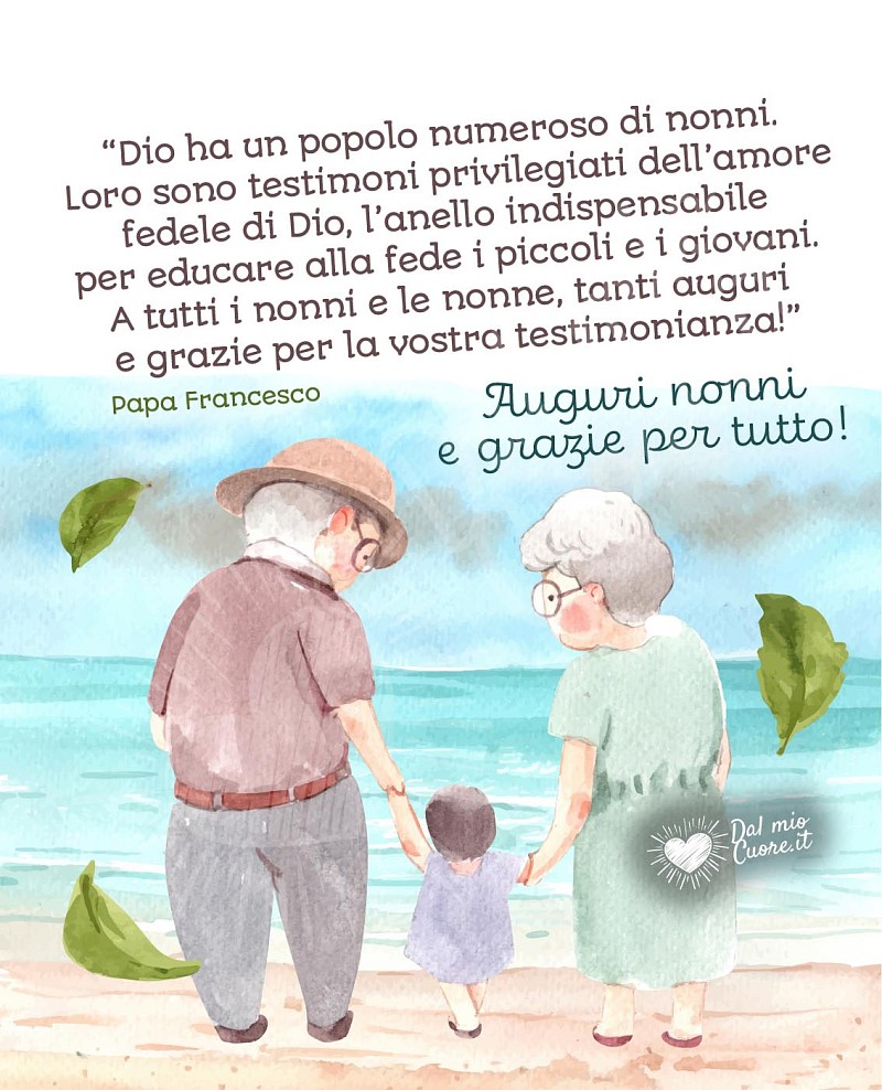 Frase di auguri per festa dei nonni di Papa Francesco