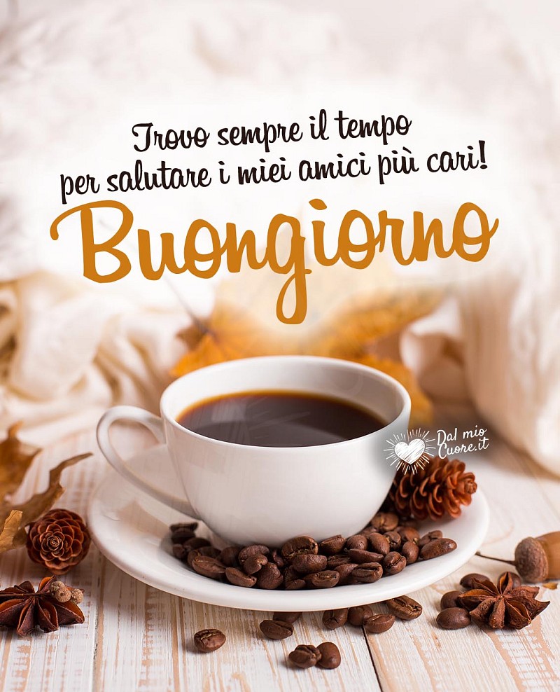 Trovo sempre il tempo per salutare i miei amici più cari! Buongiorno (autunnale)