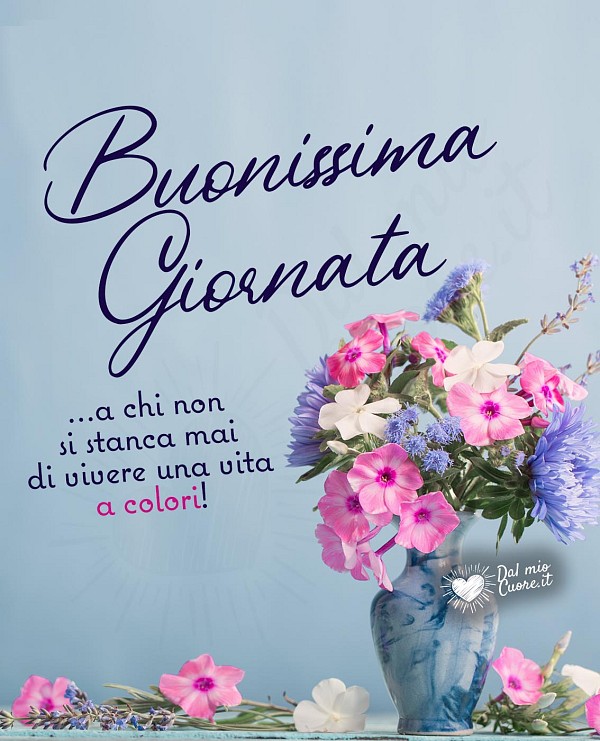 Buonissima giornata... a chi non si stanca mai di vivere una vita a colori!