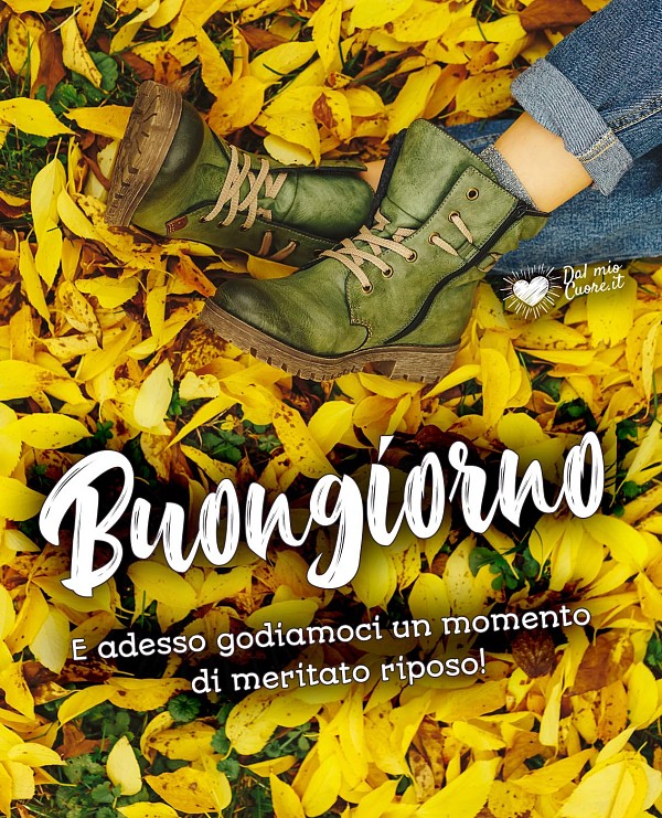 Buongiorno autunnale! E adesso godiamoci un momento di meritato riposo