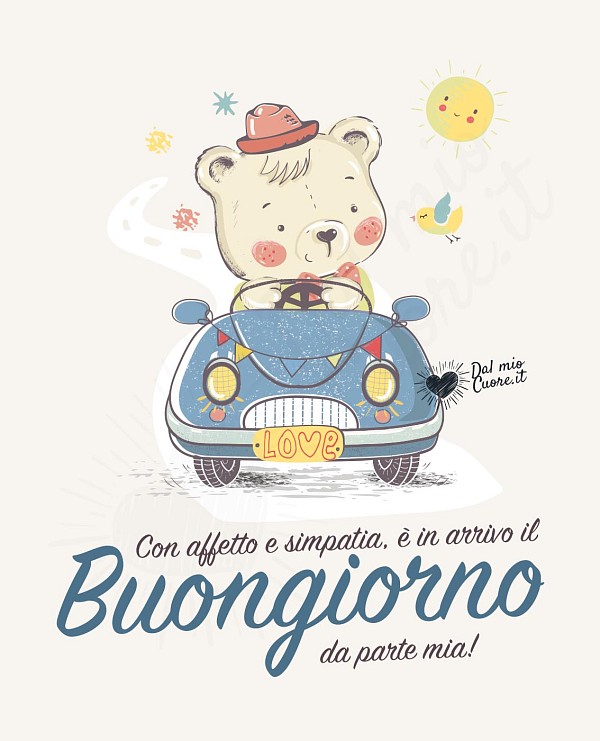 Con affetto e simpatia è in arrivo il buongiorno da parte mia!
