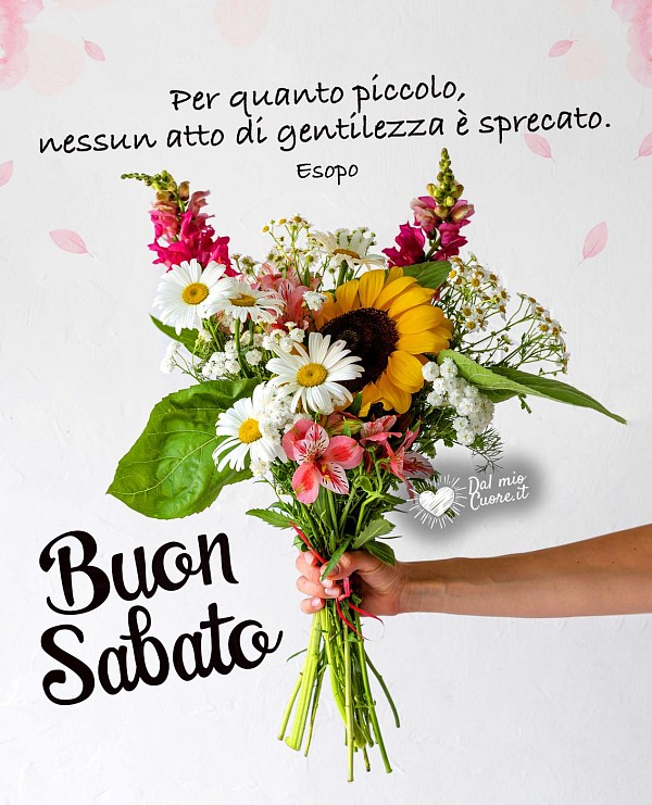 Buon sabato con fiori