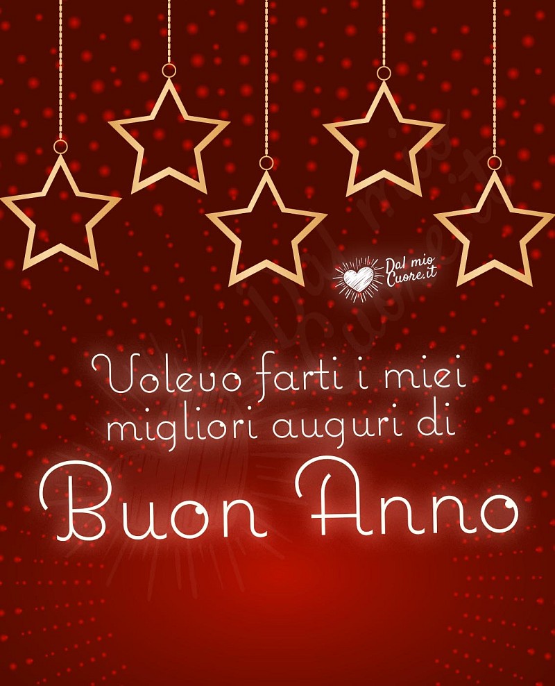 Volevo farti i miei migliori auguri di Buon Anno