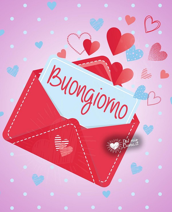 Imm buongiorno con lettera d'amore