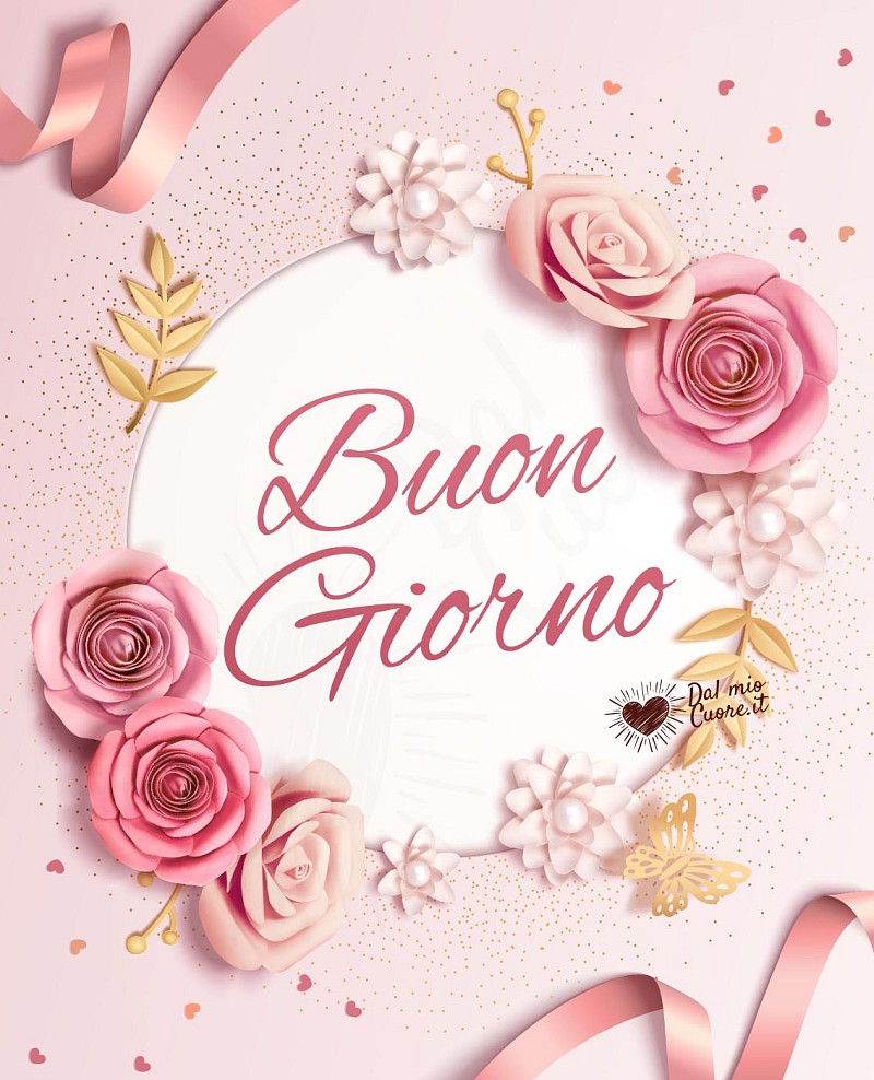 Immagini buongiorno romantiche: rose e cuori