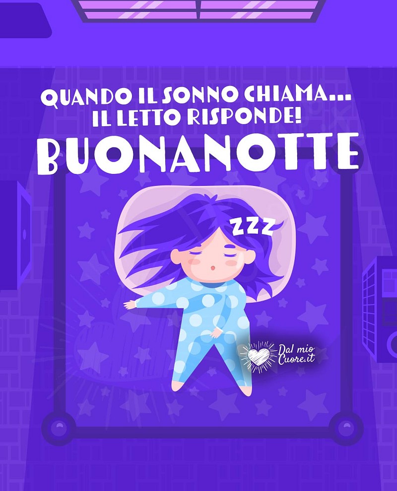 Buonanotte. Quando il sonno chiama... il letto risponde!