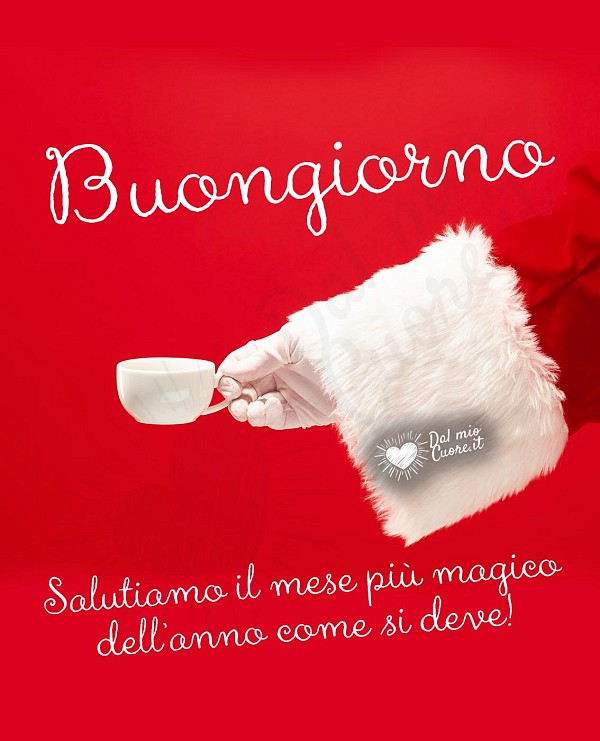 Buongiorno. Salutiamo il mese più magico dell’anno come si deve!