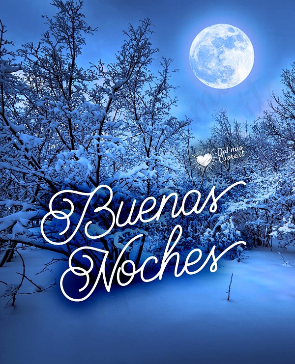 Buenas Noches con un paisaje invernal