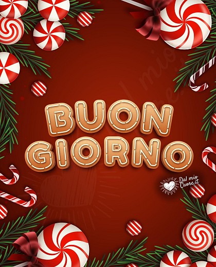 Buon giorno natalizio con dolciumi