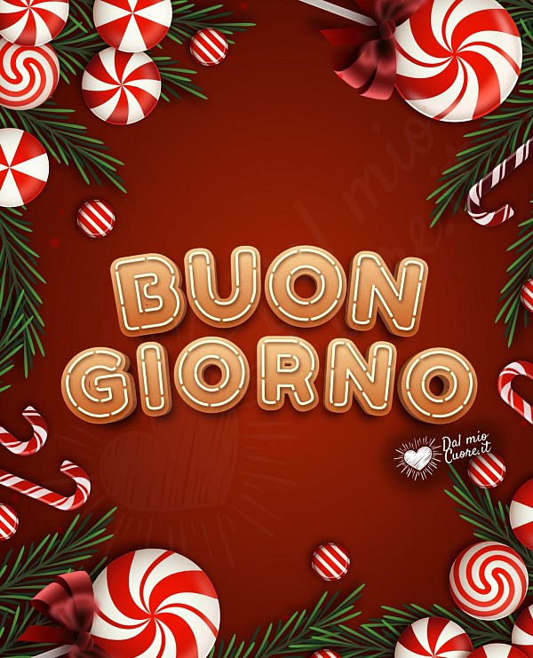 Buon giorno natalizio con dolciumi