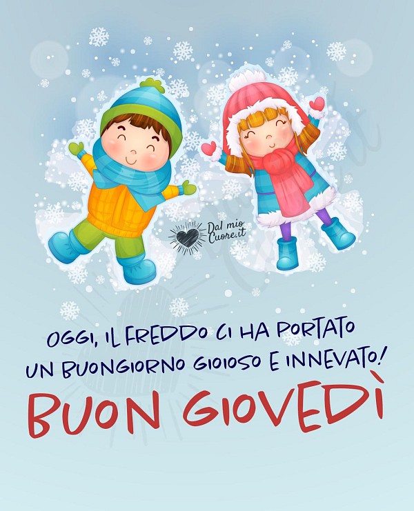 Buon giovedì con neve e bimbi