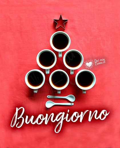 Buongiorno con albero di natale di... caffè