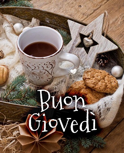 Buon giovedì natalizio con caffè