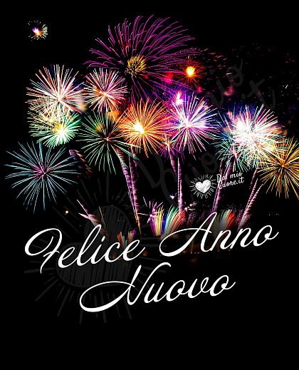 Felice Anno Nuovo. Immagini con fuochi d'artificio