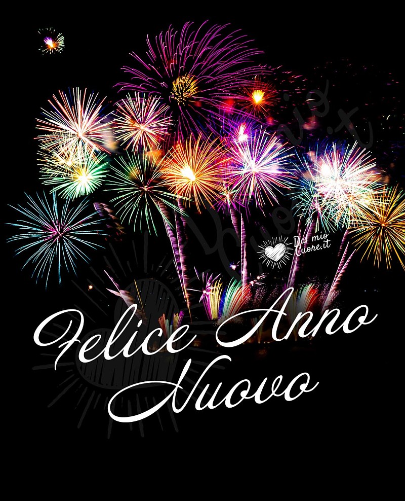 Felice Anno Nuovo. Immagini con fuochi d'artificio