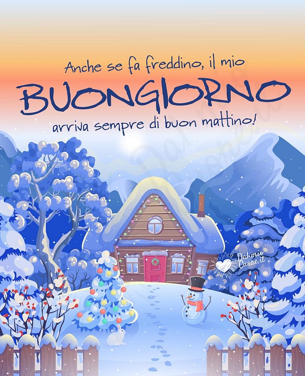 Anche se fa un po' freddino, il mio buongiorno arriva sempre di buon mattino!