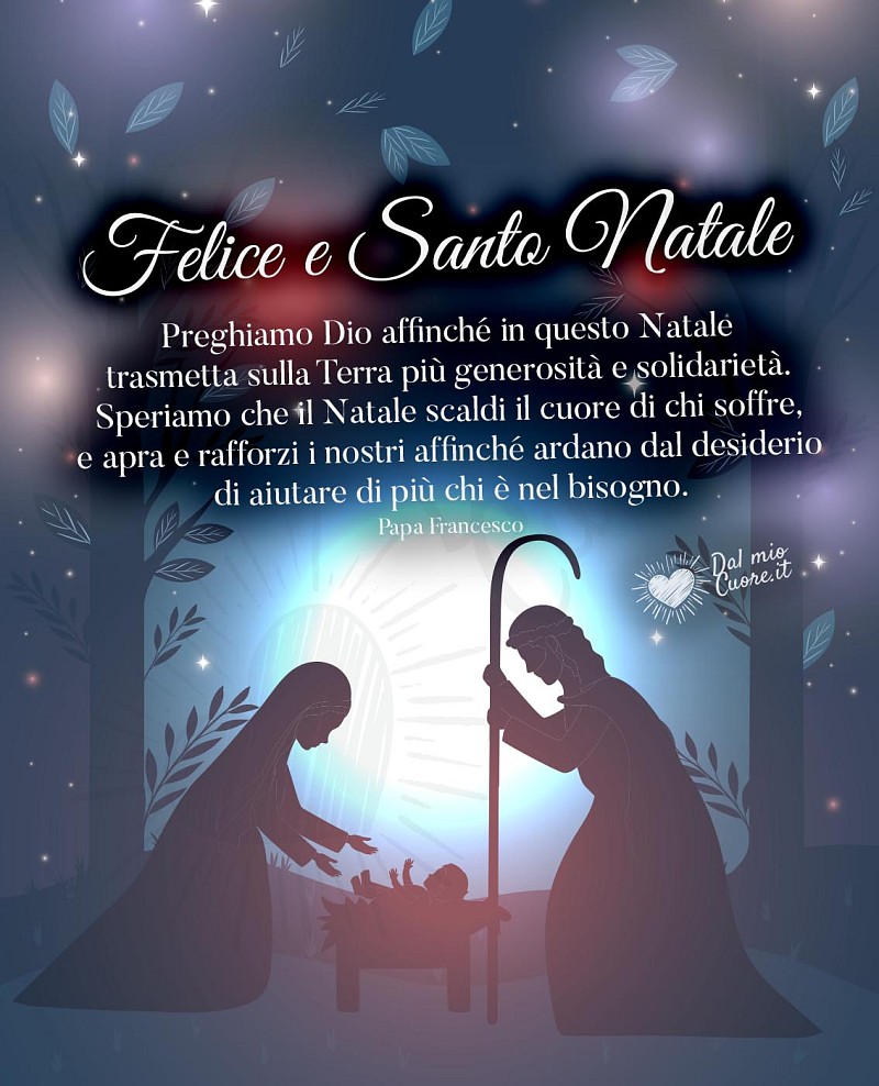 Felice e Santo Natale da Papa Francesco
