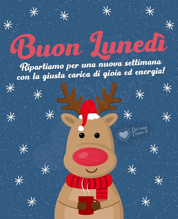 Buon Lunedì. Ripartiamo per una nuova settimana con la giusta carica di gioia ed energia!