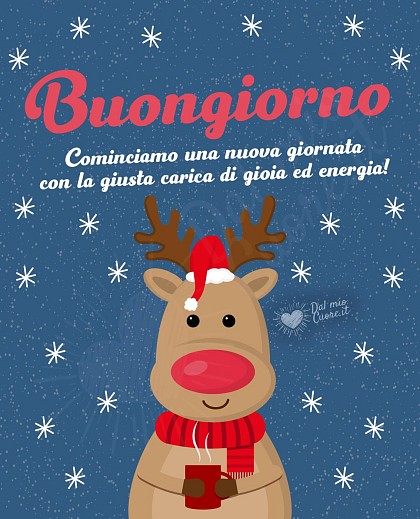 Buongiorno. Cominciamo una nuova giornata con la giusta carica di gioia ed energia!