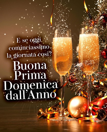 E se oggi cominciassimo la giornata così? Buona prima domenica dell'anno!