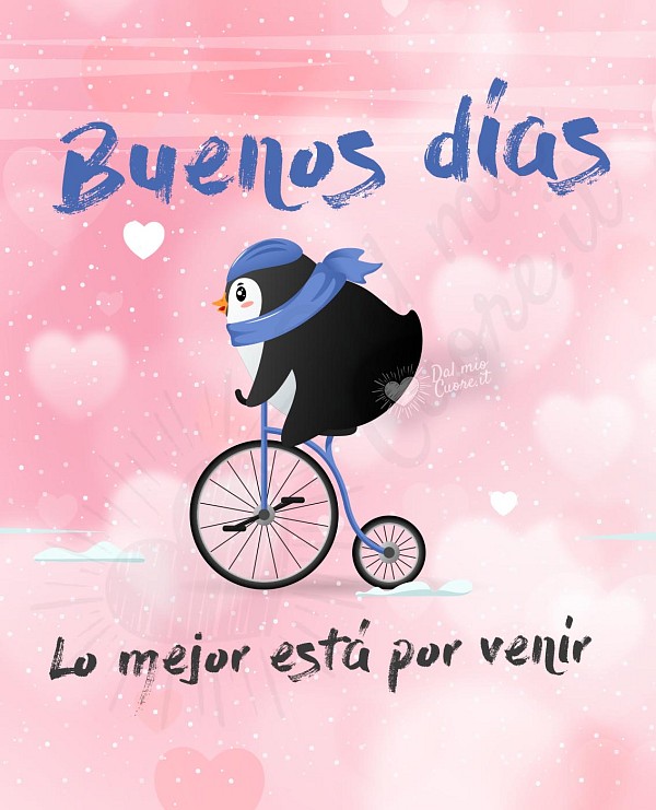 Imagen de buenos dias con frase: Lo mejor está por venir