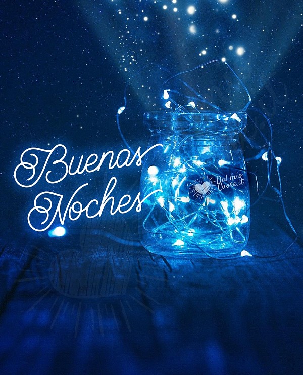 Imagen de buenas noches con luces