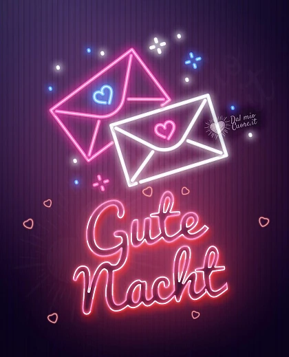 Gute-Nacht-Bild mit Neon