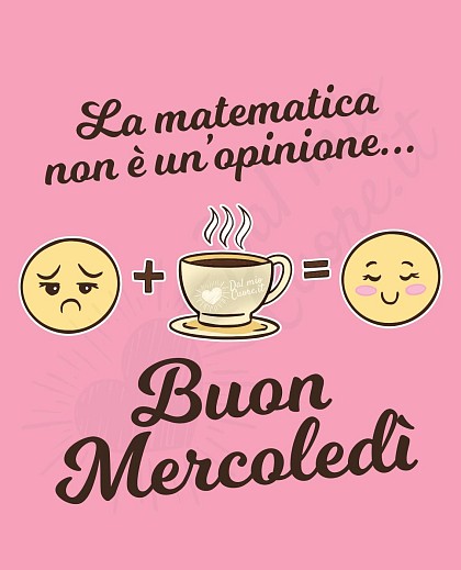 Buon mercoledì divertente con caffè ed emoji