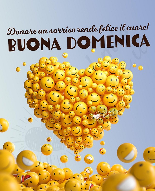 Buona domenica con sorrisi e frase