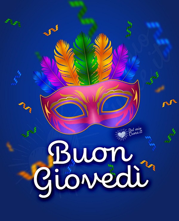 Buon giovedì con una maschera