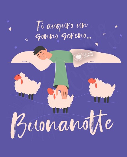 Ti auguro un sonno sereno... Buonanotte (con pecorelle)