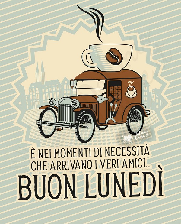 Buon lunedì divertente e vintage