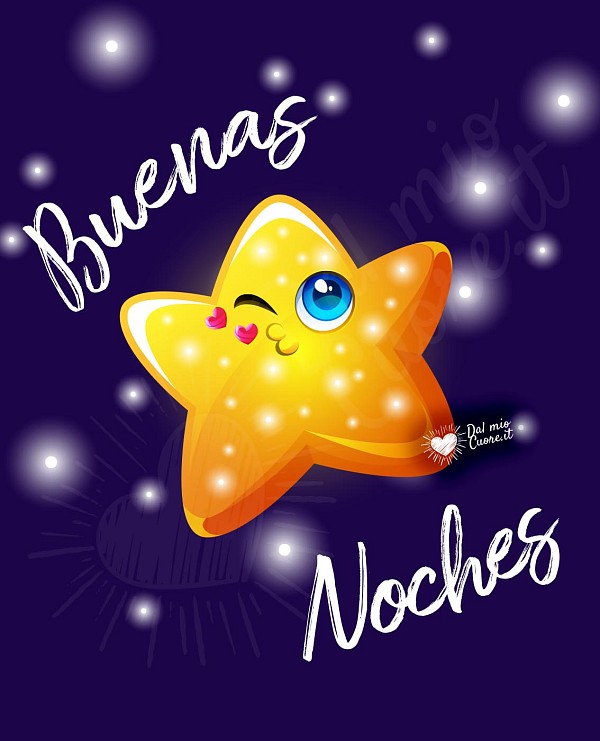 Imagen de buenas noches con estrella