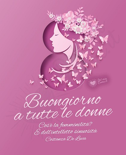 Buongiorno a tutte le donne con frase