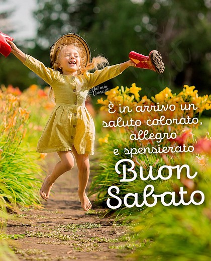 È in arrivo un saluto colorato, allegro e spensierato Buon Sabato