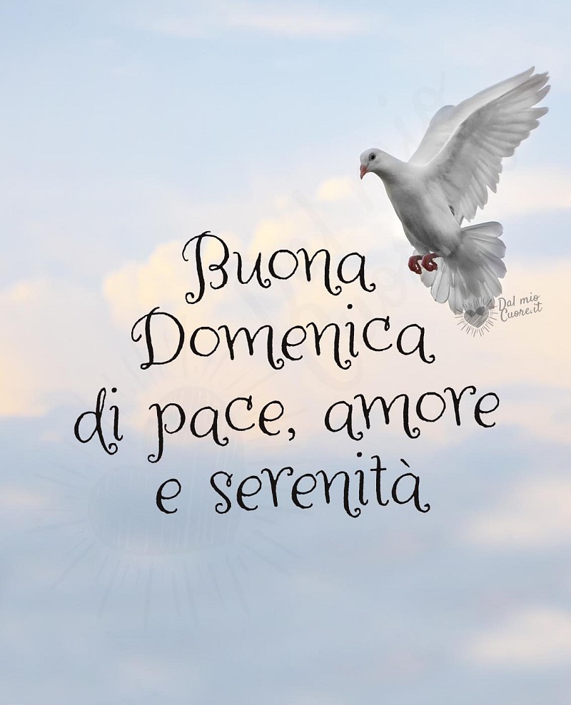 Buona domenica di pace, amore e serenità