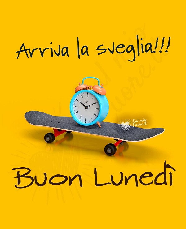 Buon lunedì divertente! Arriva la sveglia!